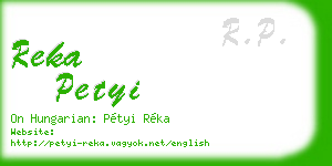 reka petyi business card